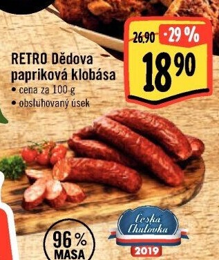 Dědova klobása papriková Albert Retro