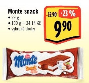 Dezert mléčný Monte Snack Zott