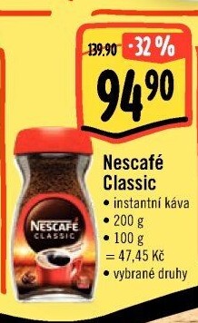 Instantní káva Nescafé Classic