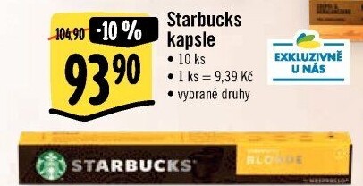 Kapsle Nespresso Starbucks