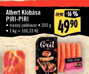 Klobása Piri-Piri Albert Gril