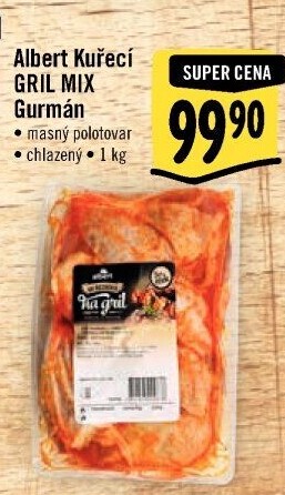 Kuřecí mix na gril Gurmán Od řezníka na gril Albert