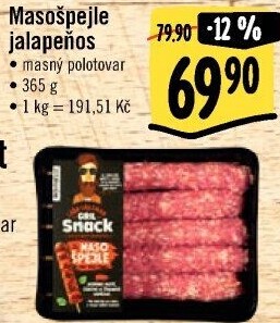 Masošpejle jalapeňo Láďa Grileman Kostelecké uzeniny