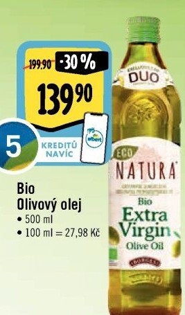 Olivový olej extra panenský bio natura Borges