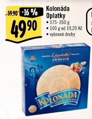 Oplatky Kolonáda Opavia