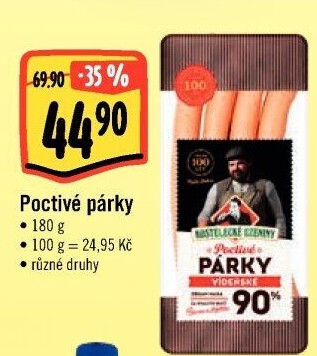 Párky poctivé Kostelecké uzeniny