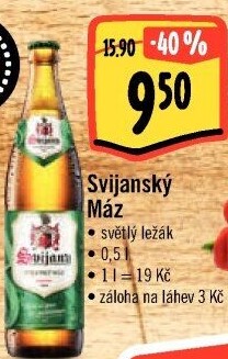 Pivo světlý ležák 11° Svijanský Máz Svijany