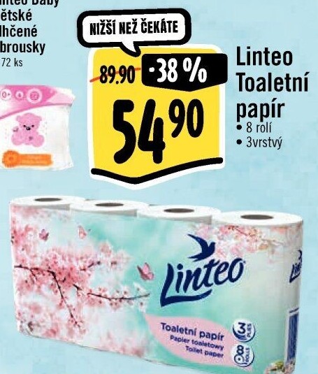 Toaletní papír 3vrstvý Linteo