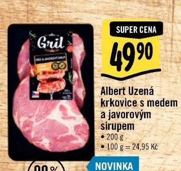 Uzená krkovice s medem a javorovým sirupem Albert Gril