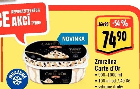 Zmrzlina ve vaničce Carte D'