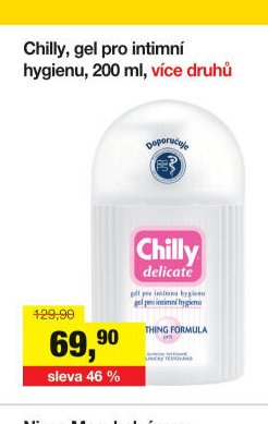Chilly, gel pro intimní hygienu, 200 ml, více druhů