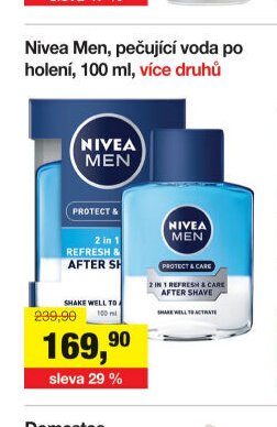 Nivea Men, pečující voda po holení, 100 ml, více druhů