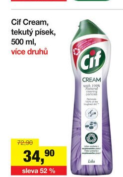Cif Cream, tekutý písek, 500 ml, více druhů