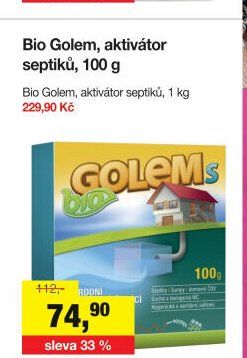 Bio Golem, aktivátor septiků, 100 g