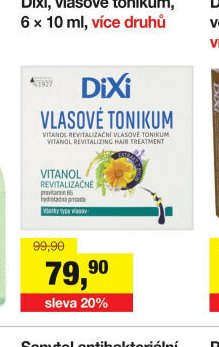 Dixi, vlasové tonikum, 6 x 10 ml, více druhů