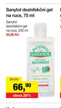 Sanytol dezinfekční gel na ruce, 75 ml