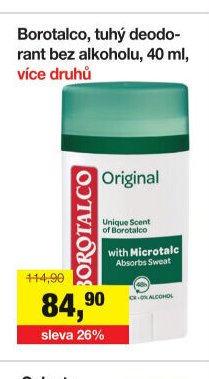 Borotalco, tuhý deodorant bez alkoholu, 40 ml, více druhů