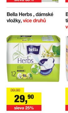 Bella Herbs, dámské vložky, více druhů