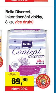 Bella Discreet, Inkontinenční vložky, 8 ks, více druhů