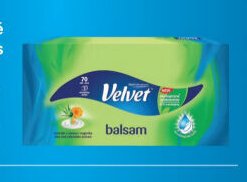 Velvet Balsam 3vrstvé papírové kapesníčky, 70 ks