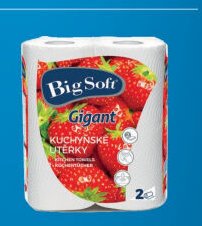 Big Soft Gigant 2vrstvé kuchyňské papírové utěrky, 2x 80 útržků, 2 role