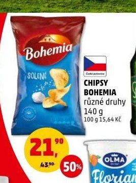CHIPSY BOHEMIA různé druhy 140 g