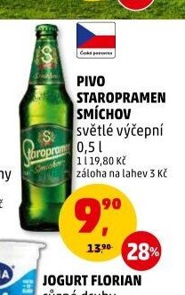 PIVO STAROPRAMEN SMÍCHOV světlé výčepní 0,5 l