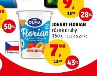 JOGURT FLORIAN různé druhy 150 g
