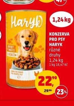 KONZERVA PRO PSY HARYK různé druhy 1,24 kg