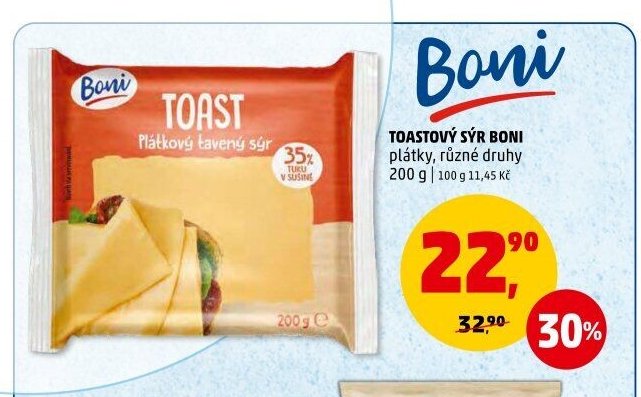 Toastový sýr Boni