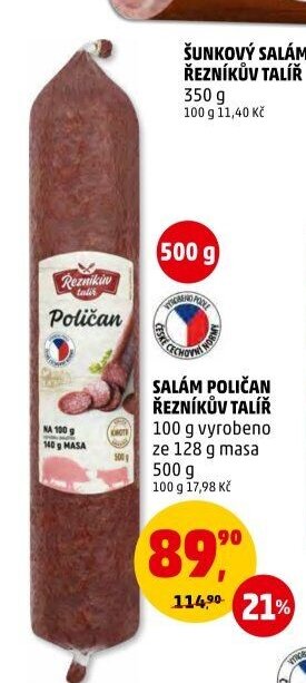 SALÁM POLIČAN ŘEZNÍKŮV TALÍŘ