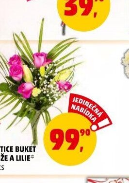 Kytice buket růže a lilie 1 ks