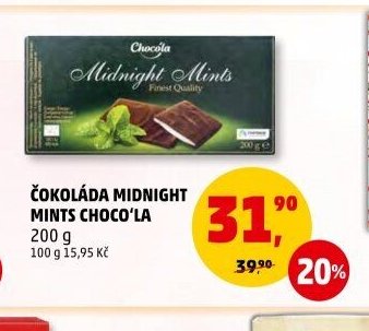 Čokoláda Midnight Mints Choco'la 200 g