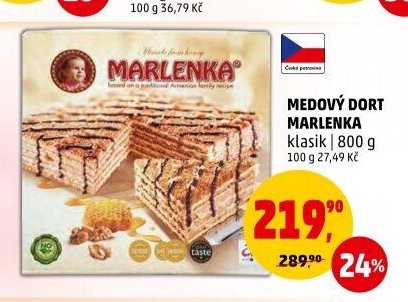 Medový dort Marlenka 800 g