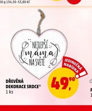 DŘEVĚNÁ DEKORACE SRDCE