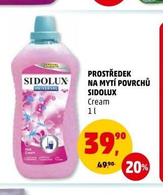 PROSTŘEDEK NA MYTÍ POVRCHŮ SIDOLUX Cream 1 l