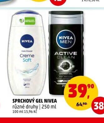 SPRCHOVÝ GEL NIVEA různé druhy 250 ml