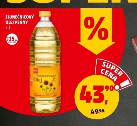 SLUNEČNICOVÝ OLEJ PENNY 1 l