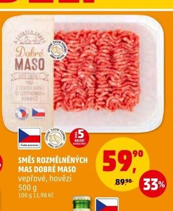Směs rozmletých mas Dobré maso