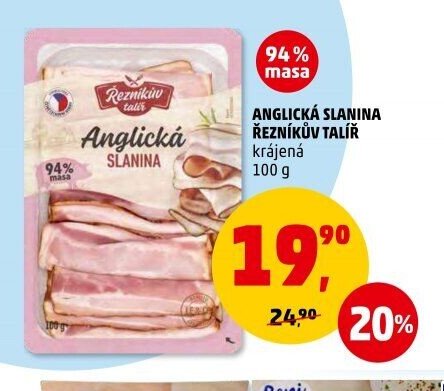ANGLICKÁ SLANINA ŘEZNÍKŮV TALÍŘ