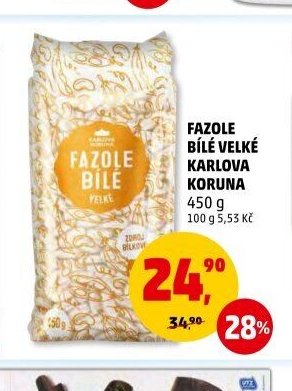 FAZOLE BÍLÉ VELKÉ KARLOVA KORUNA