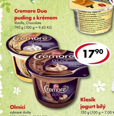 Cremore Duo puding s krémem