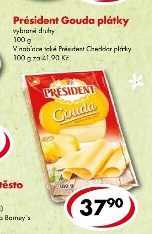 Président Gouda plátky