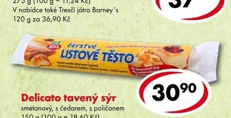 Čerstvé listové těsto rozválené