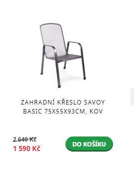 Zahradní křeslo SAVOY BASIC 75X55X93CM, KOV - Mountfield akcniletaky.com