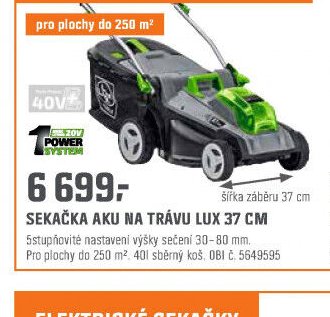 SEKAČKA AKU NA TRÁVU LUX 37 CM