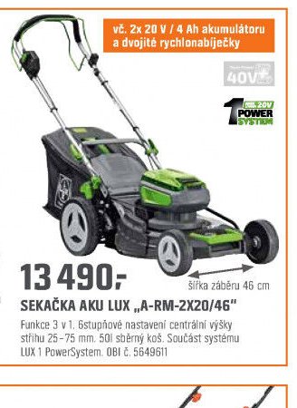 SEKAČKA AKU LUX A-RM-2X20/46