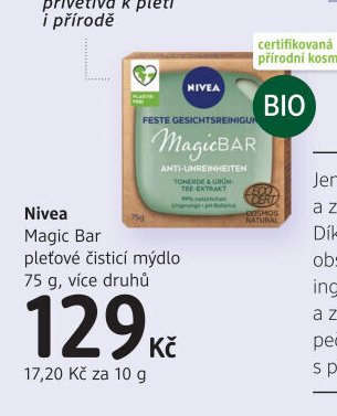 Nivea Magic Bar pleťové čisticí mýdlo 75 g