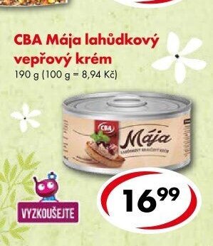 CBA Mája lahůdkový vepřový krém
