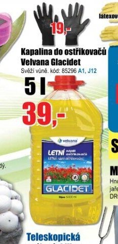 Kapalina do ostřikovačů Velvana Glacidet